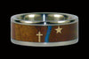 Christian Titanium Ring with Gold Cross and Star - Hawaii Titanium Rings
 - 2