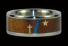 Cross and North Star Titanium Ring - Hawaii Titanium Rings
