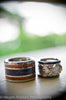 Australian Black Opal and Hawaiian Koa Titanium Ring | KOA Wood Ring | Opal Matching Ring Set
