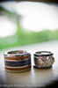 Australian Rainbow Opal and Dark Koa Titanium Rings - Hawaii Titanium Rings
 - 3