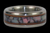 Green Opal and Koa Wood Titanium Ring - Hawaii Titanium Rings
 - 4