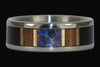 Black Opal Titanium Ring Set - Hawaii Titanium Rings
 - 3