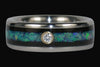 Diamond Opal Titanium Ring - Hawaii Titanium Rings
