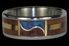 Low Tide Blue Opal Titanium Ring - Hawaii Titanium Rings
 - 3