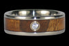 Spotlight Diamond Titanium Wedding Ring - Hawaii Titanium Rings
 - 1