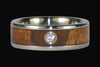 Spotlight Diamond Titanium Wedding Ring Set - Hawaii Titanium Rings
 - 3