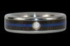 Lapis and Blackwood Diamond Titanium Ring - Hawaii Titanium Rings
