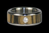Black and White Ebony Titanium Diamond Rings - Hawaii Titanium Rings
 - 2