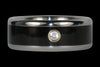 Black Wood Diamond Titanium Rings - Hawaii Titanium Rings
 - 4