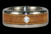 Diamond Fire Koa Wood Titanium Ring - Hawaii Titanium Rings
