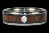 Diamond Wood Titanium Rings - Hawaii Titanium Rings
