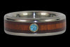 Blue Diamond Titanium Ring with Two Woods - Hawaii Titanium Rings
 - 1