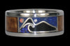 Diamond Star and Opal Moon Titanium Ring - Hawaii Titanium Rings
 - 1