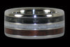 Titanium Wood Ring with Coral and Carbon Fiber - Hawaii Titanium Rings
