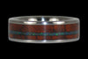 Australian Opal Wood Inlay Titanium Ring Band - Hawaii Titanium Rings
 - 3