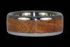 Australian Opal Wood Inlay Titanium Ring Band - Hawaii Titanium Rings
 - 4