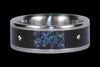 Black Wood and Black Opal Titanium Ring - Hawaii Titanium Rings
 