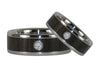 Black Wood Diamond Titanium Rings - Hawaii Titanium Rings
 - 5