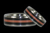Black Wood and Pink Ivory Titanium Ring - Hawaii Titanium Rings
 - 2