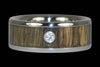 Ebony Titanium Diamond Ring Band - Hawaii Titanium Rings
 - 2
