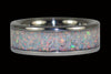 Black Fire and Ice Opal Titanium Ring - Hawaii Titanium Rings
 - 1