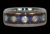 Australian Opal Titanium Ring Set with Twelve Diamonds - Hawaii Titanium Rings
 - 2