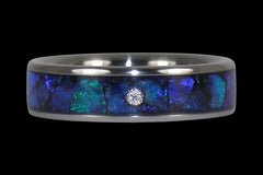 Opal Diamond Ring - Hawaii Titanium Rings
