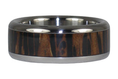 Palm Wood Titanium Ring - Hawaii Titanium Rings - 3