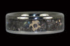 Black Pearl Titanium Ring with Four Gold Turtles - Hawaii Titanium Rings
