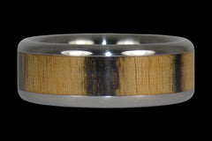 Black and White Ebony Titanium Ring - Hawaii Titanium Rings
 - 1
