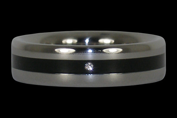 Blackwood Diamond Titanium Wedding Band From Hawaii Titanium Rings®