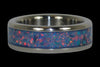 Blue Fire and Ice Titanium Ring - Hawaii Titanium Rings
 - 4