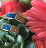 Diamond Koa Wood Blue Opal Wedding Ring Band from Hawaii Titanium Rings®
