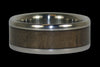 Blue Mahoe Wood Inlay Titanium Ring Band - Hawaii Titanium Rings
 - 1