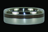 Dark Koa Offset Inlay Titanium Ring - Hawaii Titanium Rings
 - 3