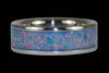 Blue Marine Opal Titanium Ring - Hawaii Titanium Rings
 - 1