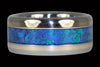 Black Opal and Gold Titanium Ring Bands - Hawaii Titanium Rings
 - 3