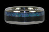 Blue Opal and Dark Koa Wood Ring - Hawaii Titanium Rings
 - 2