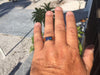 Ocean Blue Australian Opal Titanium Ring - Hawaii Titanium Rings
 - 2
