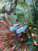 Blue Turquoise and Mango Hawaii Titanium Ring®