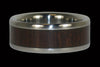 Brazilian Rosewood Inlay Titanium Ring Band - Hawaii Titanium Rings
 - 3