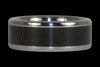 Brazilian Rosewood Inlay Titanium Ring Band - Hawaii Titanium Rings
 - 2