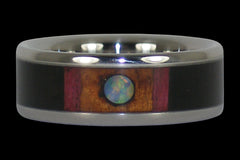 Opal Cabochon Titanium Ring - Hawaii Titanium Rings
