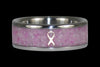 Fight Cancer Pink Sugilite Ribbon Ring - Hawaii Titanium Rings
 - 1