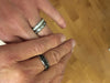 White Carbon Fiber Titanium Ring Wedding Band