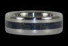 Blue Carbon Fiber Titanium Narrow Inlay Ring - Hawaii Titanium Rings
