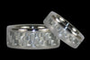 White Carbon Fiber Wedding Ring Set - Hawaii Titanium Rings
 - 1