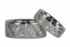 White Carbon Fiber Wedding Ring Set - Hawaii Titanium Rings
 - 4