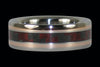 Red Carbon Fiber Titanium Ring with Rose Gold - Hawaii Titanium Rings
