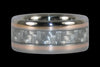 White Carbon Fiber with Rose Gold Titanium Ring - Hawaii Titanium Rings
 - 1